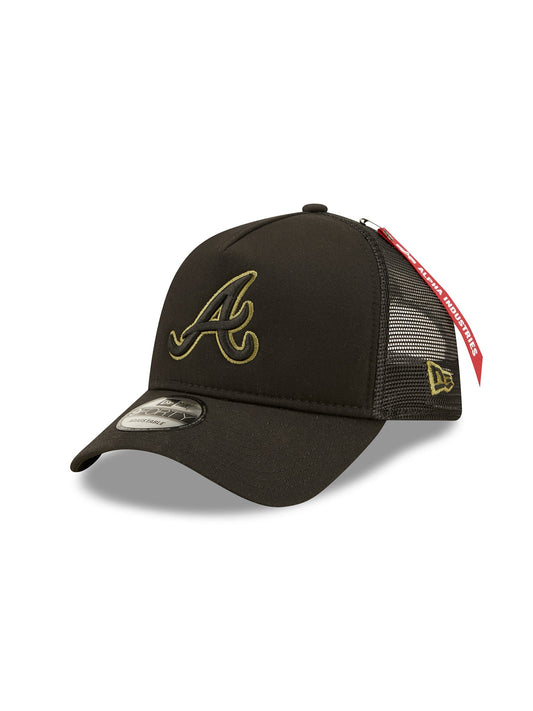 알파 인더스트리 X MLB X New Era 볼캡 Atlanta Braves 940 Hat , MLB© x Alpha x New Era , 알파 인더스트리 Alpha Industries,BLACK