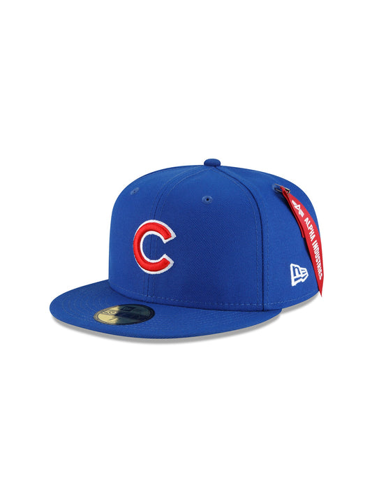 알파 인더스트리 X MLB X New Era 볼캡 Chicago Cubs 59Fifty Fitted Hat , MLB© x Alpha x New Era , 알파 인더스트리 Alpha Industries,BLUE