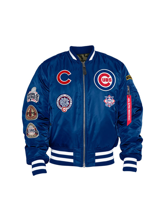 알파 인더스트리 X MLB X New Era 봄버 자켓 Chicago Cubs MA-1 Bomber Jacket , MLB© x Alpha x New Era , 알파 인더스트리 Alpha Industries,PACIFIC BLUE