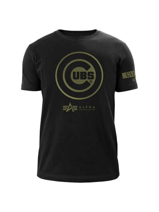 알파 인더스트리 X MLB X New Era 반팔티 Chicago Cubs T-Shirt , MLB© x Alpha x New Era , 알파 인더스트리 Alpha Industries,BLACK
