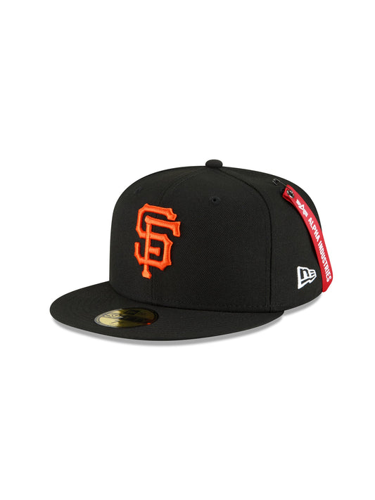 알파 인더스트리 X MLB X New Era 볼캡 San Francisco Giants 59Fifty Fitted Hat , MLB© x Alpha x New Era , 알파 인더스트리 Alpha Industries,BLACK