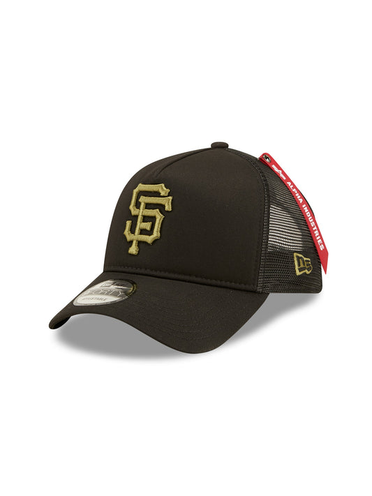 알파 인더스트리 X MLB X New Era 볼캡 San Francisco Giants 940 Hat , MLB© x Alpha x New Era , 알파 인더스트리 Alpha Industries,BLACK