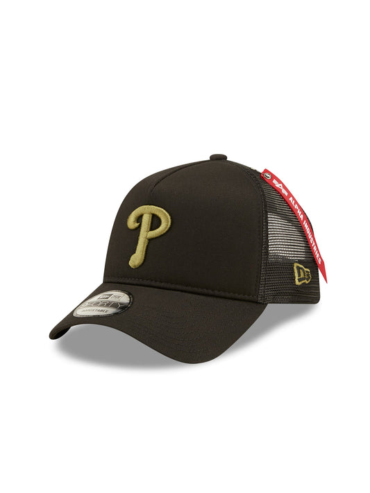 알파 인더스트리 X MLB X New Era 볼캡 ALPHA INDUSTRIES PHILADELPHIA PHILLIES X ALPHA X NEW ERA 940 CAP,BLACK