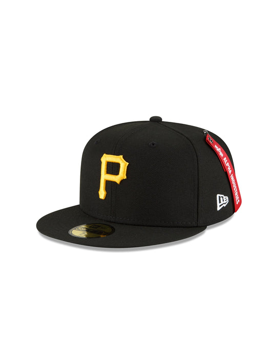 알파 인더스트리 X MLB X New Era 볼캡 Pittsburgh Pirates 59Fifty Fitted Hat , MLB© x Alpha x New Era , 알파 인더스트리 Alpha Industries,BLACK