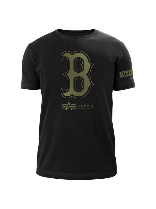 알파 인더스트리 X MLB X New Era 반팔티 Boston Red Sox T-Shirt , MLB© x Alpha x New Era , 알파 인더스트리 Alpha Industries,BLACK