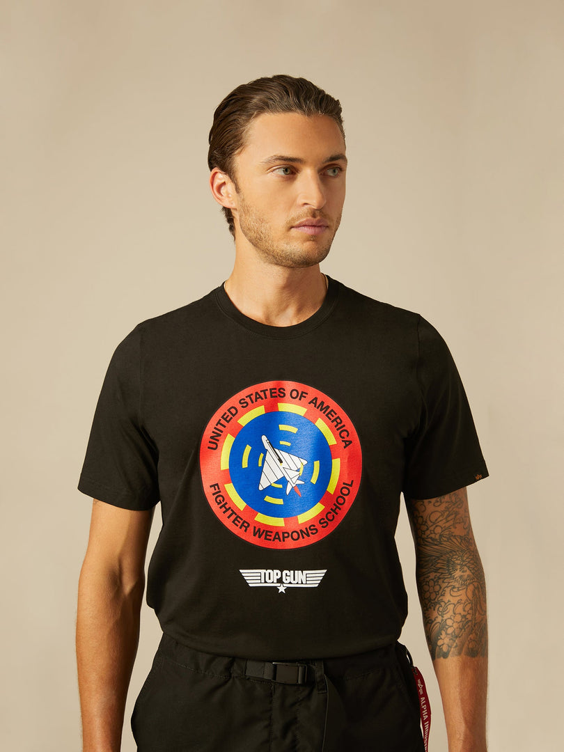 Military Green Vintage Logo Top Gun T-Shirt 