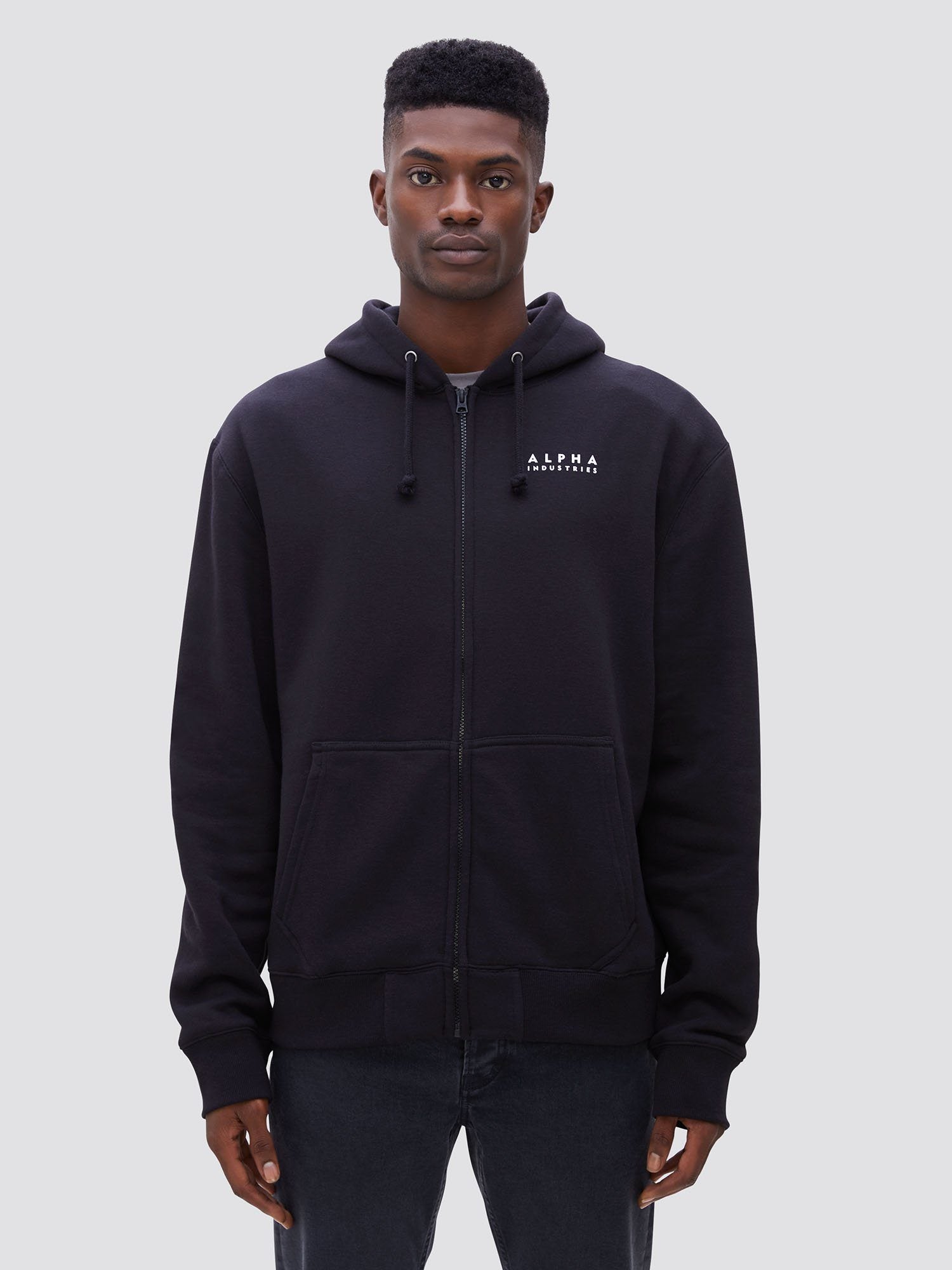 alpha industries zip hoodie