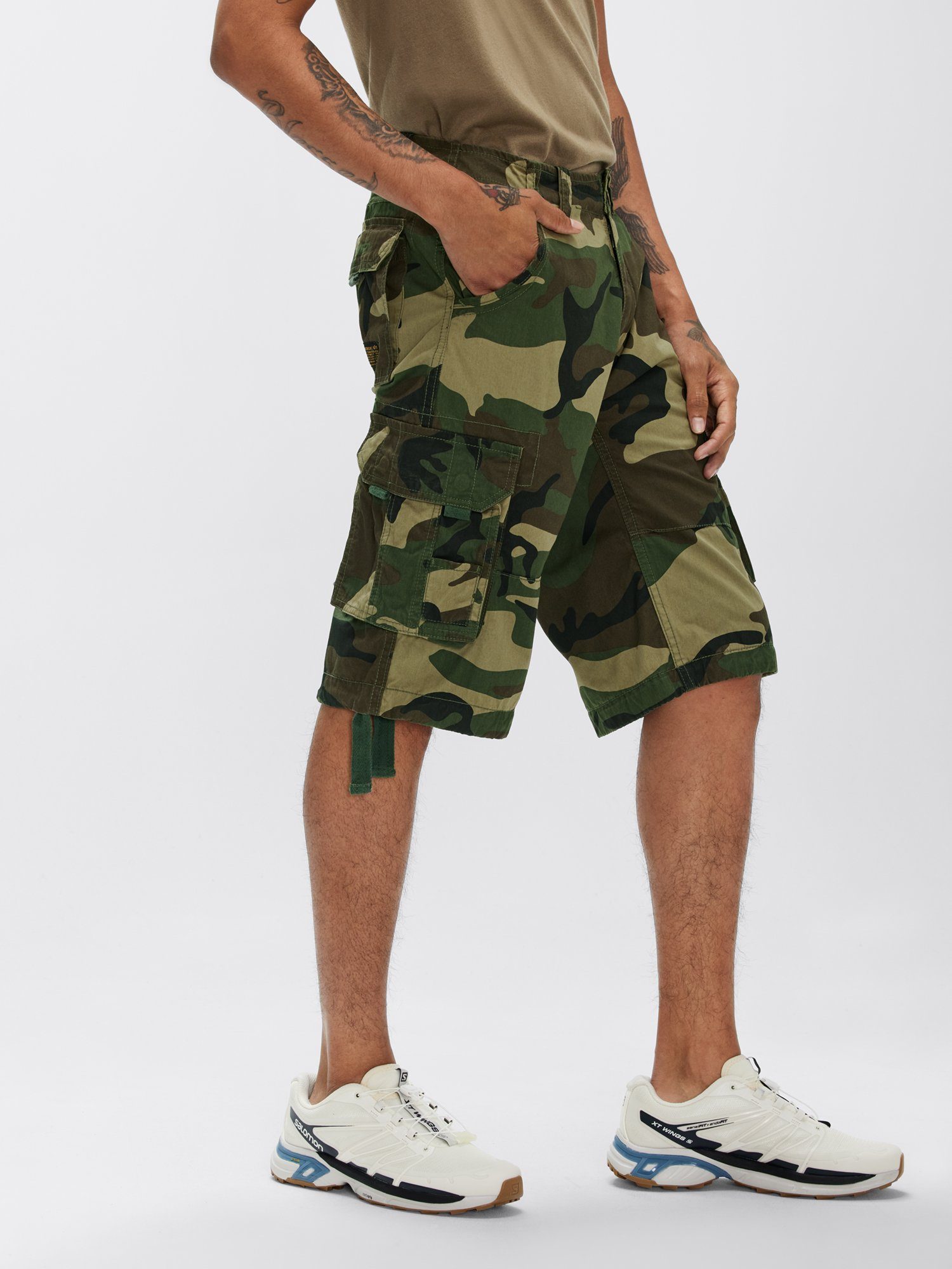 알파인더스트리 반바지 Alphaindustries JET SHORT CAMO,WOODLAND CAMO