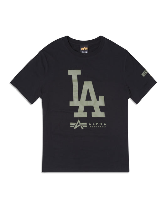 알파 인더스트리 X MLB X New Era 반팔티 Los Angeles Dodgers T-Shirt , MLB© x Alpha x New Era , 알파 인더스트리 Alpha Industries,BLACK