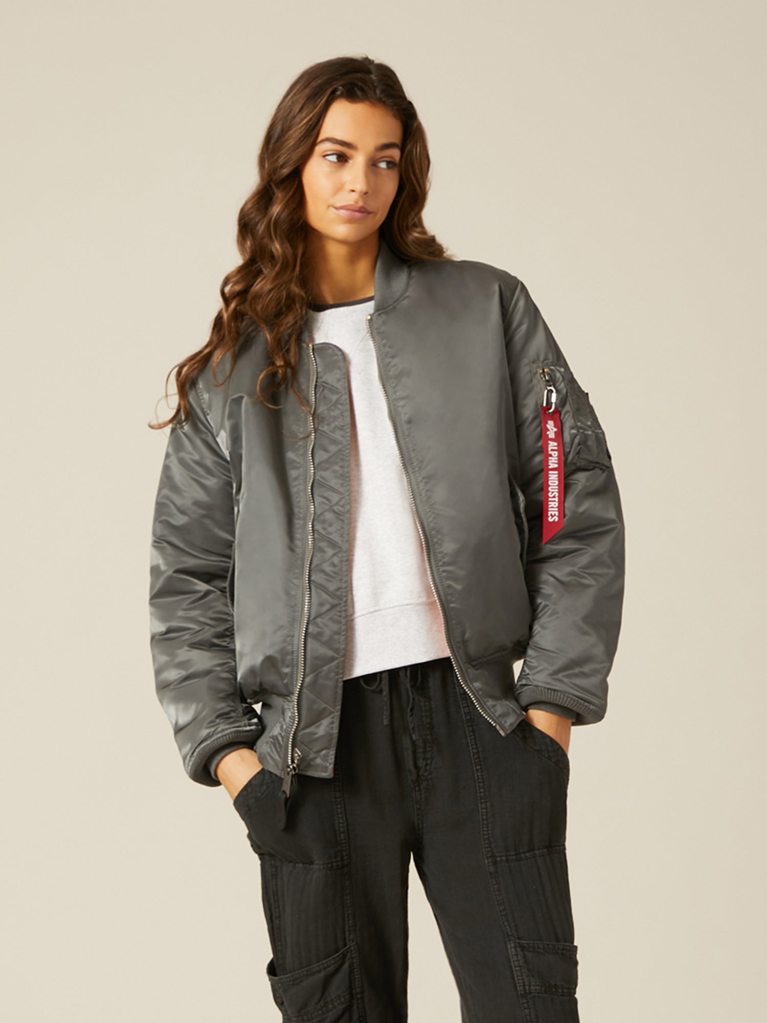 WOMEN'S MA-1 BOMBER JACKET BLACK | Alpha Industries