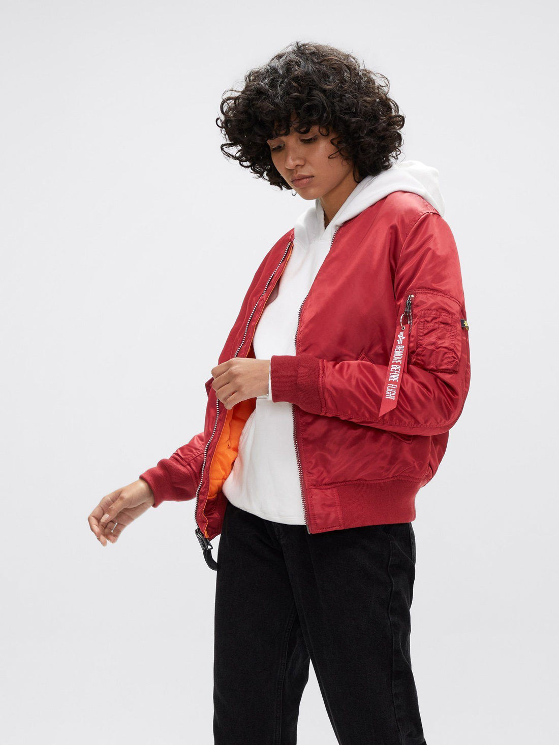 Women's MA-1 Bomber Jacket Commander Red | Alpha Industries