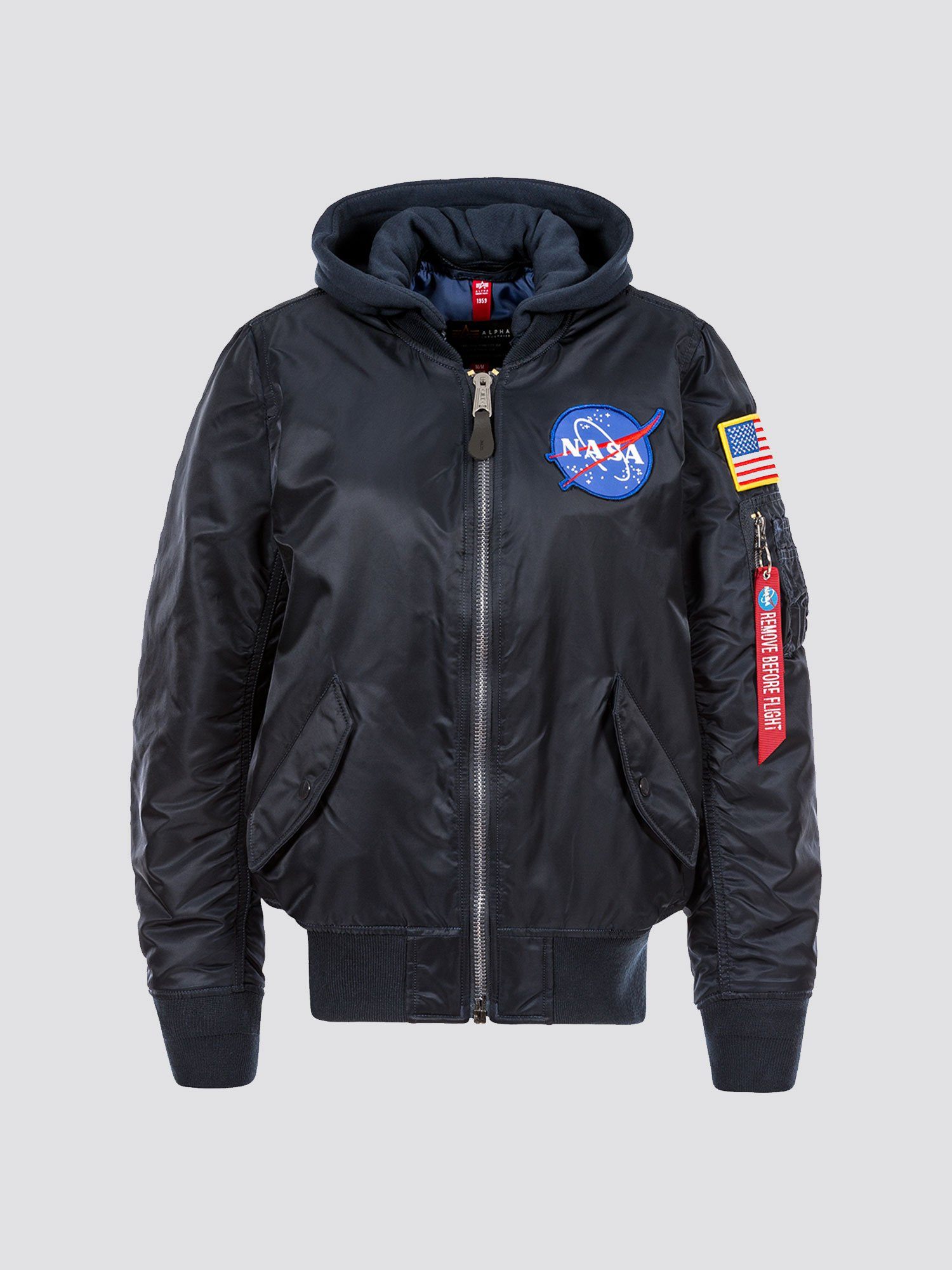 Women S Ma 1 Hooded Nasa Flight Jacket Alpha Industries Inc