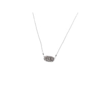 Thumbnail for Alicia Oval Druzy Necklace in Silver Grey