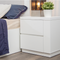 Astrid Bedside Table 2 Drawer - White