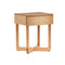 Lotus Bedside Table Curved (1 Drawer) - Straw