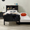 Durham Feature Bed Frame With Trundle - Single / Black