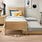 Durham Full Panel Bed Frame With Trundle - King Single / Natural
