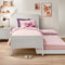 Durham Full Panel Bed Frame With Trundle - King Single / White