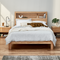 By Design Feature Headboard with Classic Leg Base - Super King / Natural