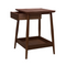 Lisette Bedside Table - Dark Brown