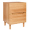 My Design Narrow Bedside Table with Ellipse Cut Out Handle & Spindle Legs (2 Drawer) - Default Title