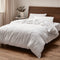 Snooze Organic Washed Cotton Quilt Cover Set - Single / White