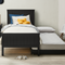 Durham Full Panel Bed Frame With Trundle - Single / Black