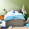 Paddington Bed Frame with Trundle - King Single / Oatmeal