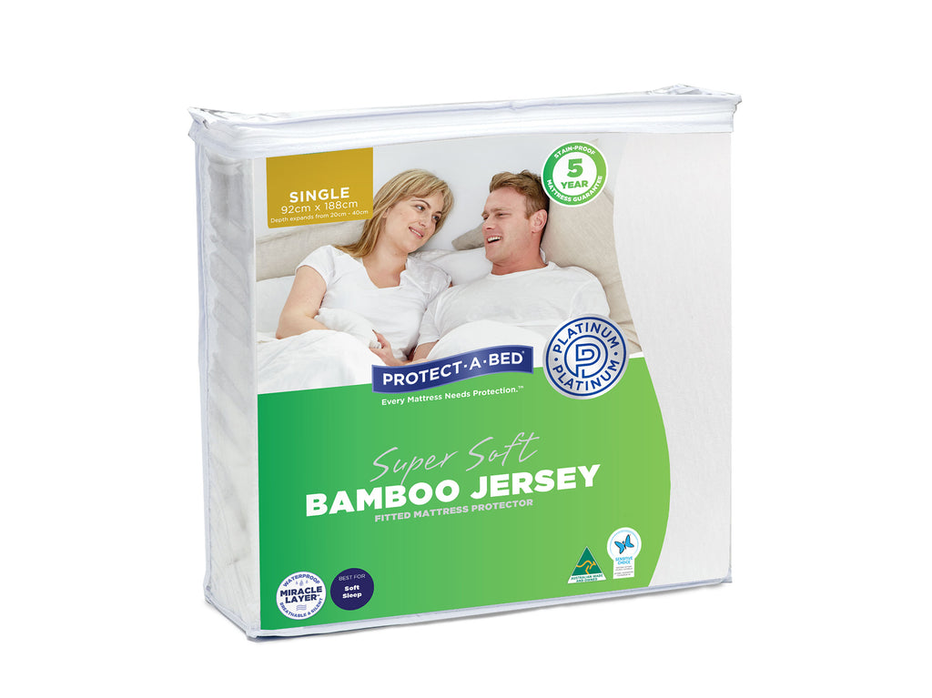 clear sleep bamboo jersey waterproof mattress protector