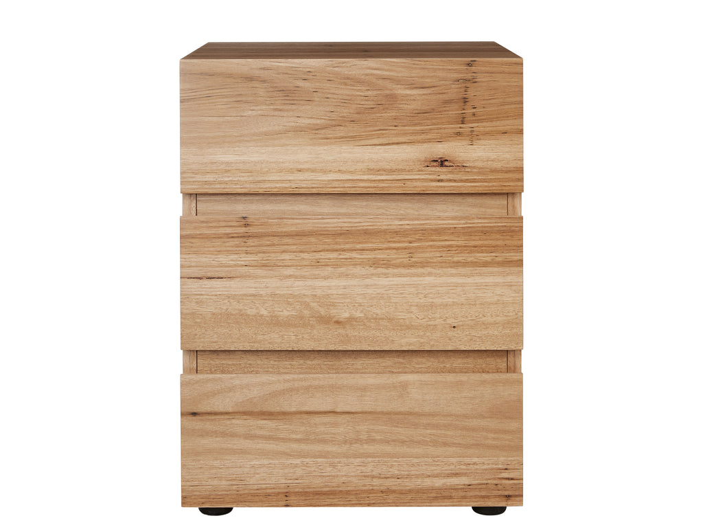 My Design Narrow Bedside Table with Straight Cut Out Handle (3 Drawer ...