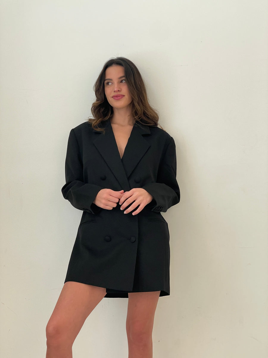 kubus Voorspellen Riskeren Emma Oversized Blazer Dress - Black – CPHLA