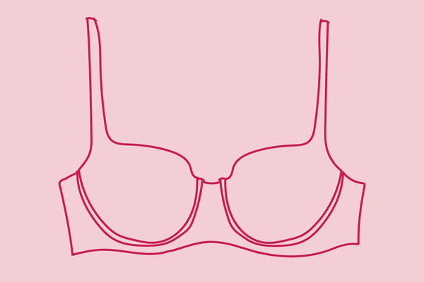 illustration of a balconette bra