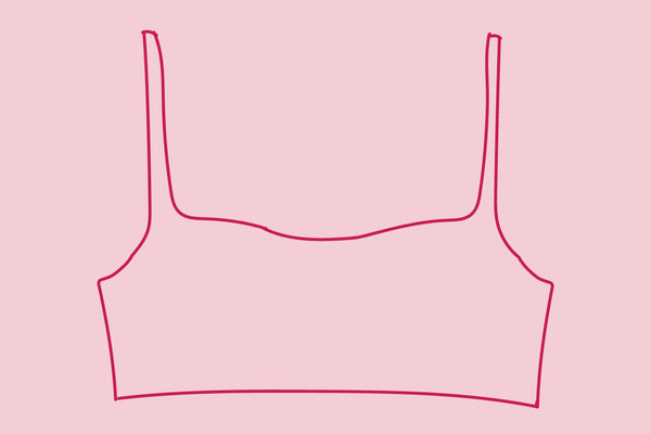 illustration of a bandeau bra