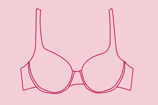 illustration of a full coverage bra