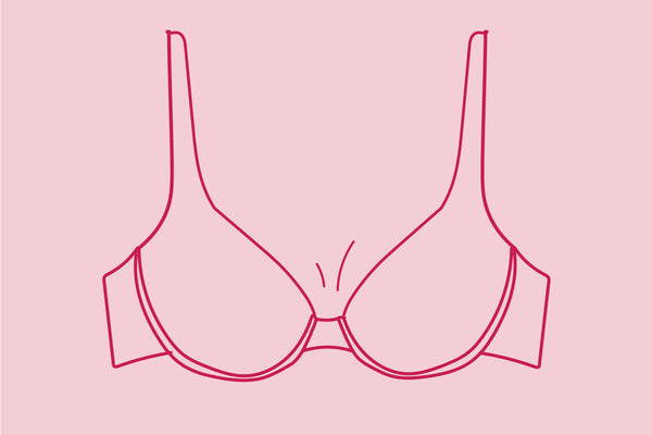 illustration of a plunge bra