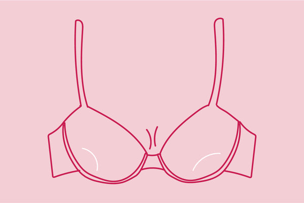 illustration of a push up bra