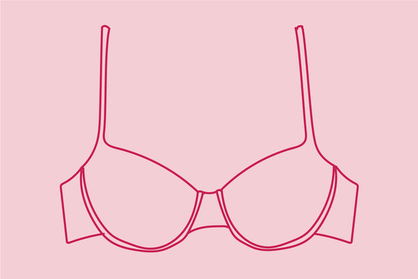 illustration of a t-shirt bra