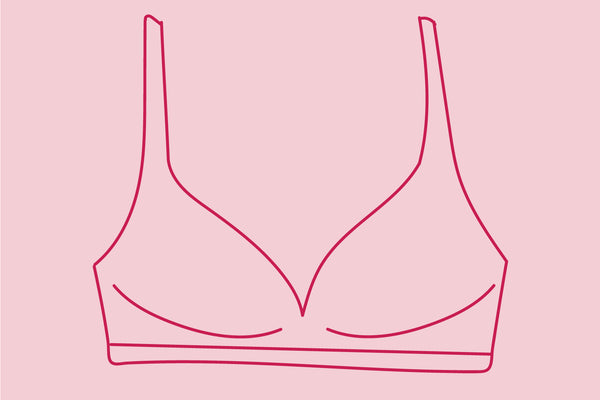 illustration of a wire free bra