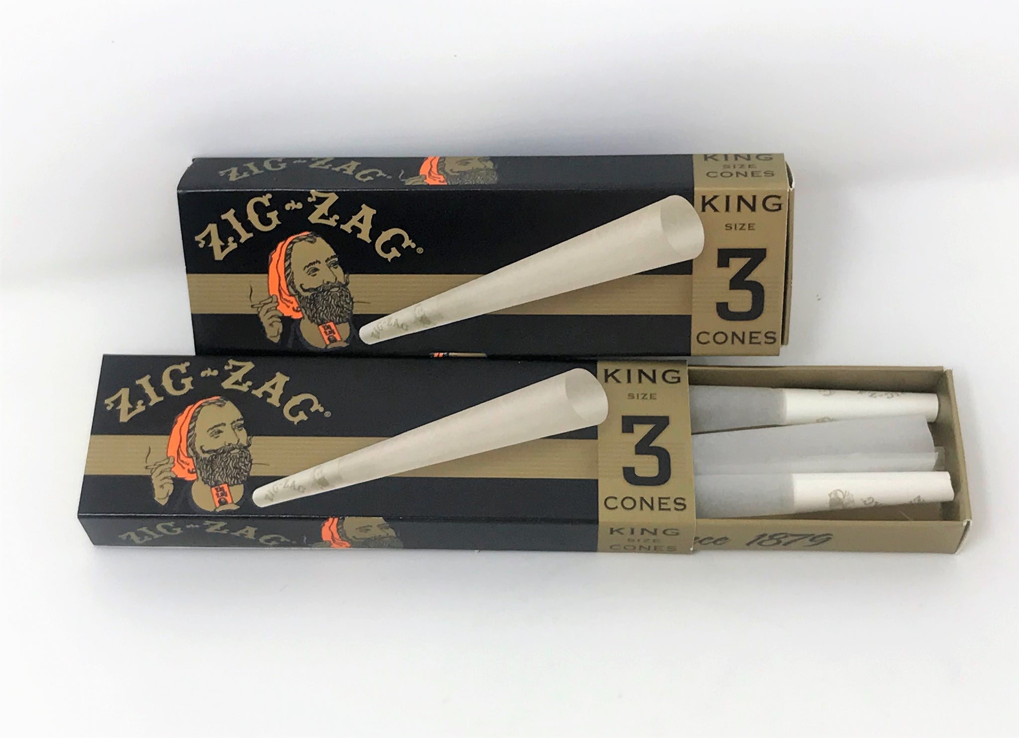 2 Packs 6 Total Cones Zig Zag King Size Paper Cone