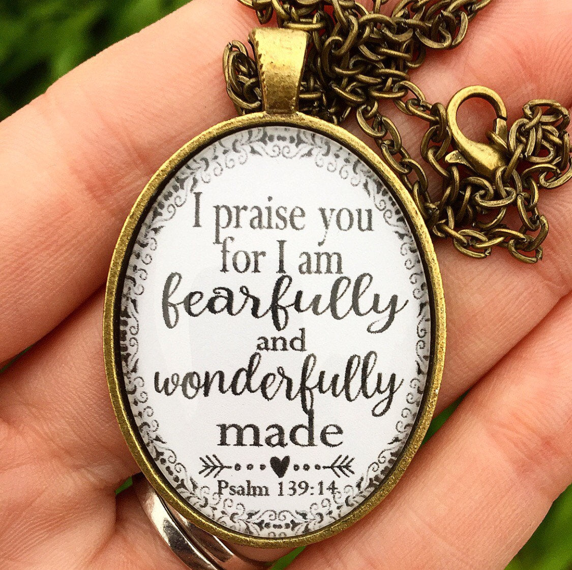 fearfully and wonderfully made necklace