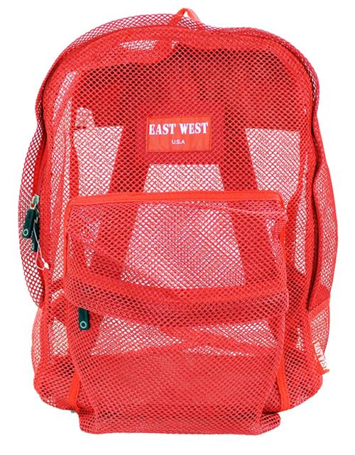 red mesh backpack