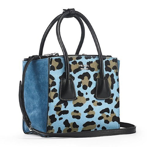 Prada Leopard Print Tote Bag (Bleu) – DNovo