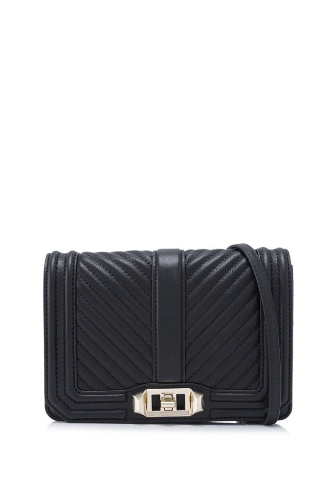 rebecca minkoff chevron quilted small love crossbody black