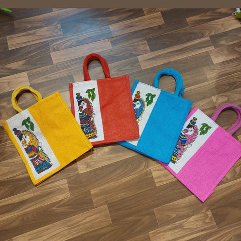 Designer Kalamkari Patch Silk Bag #53970 | Buy Trendy Handbags Online