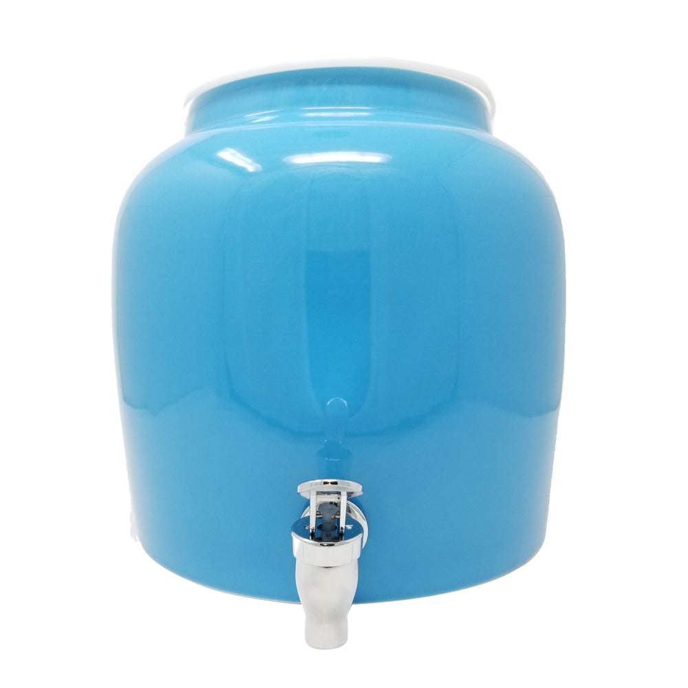 2 5 Gallon Porcelain Water Crock Dispenser With Crock Protector