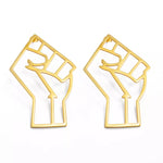 Gold Fist Earrings