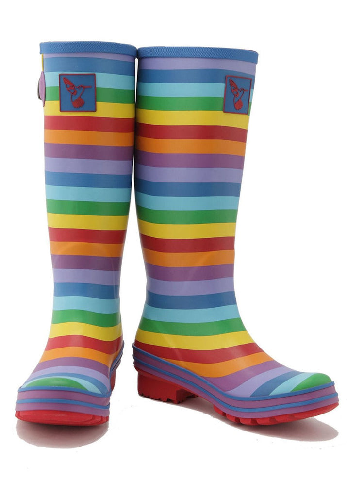 Evercreatures Rainbow Tall Wellies – Funky Wellington Boots