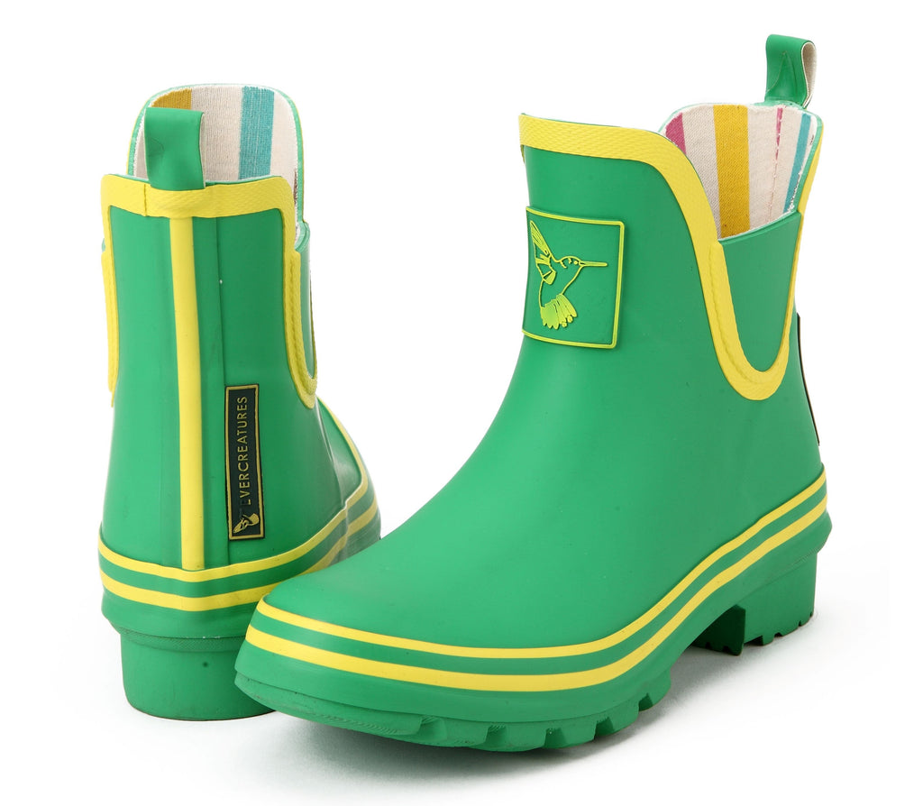 Evercreatures Fresh Meadow Ankle Wellies – Funky Wellington Boots