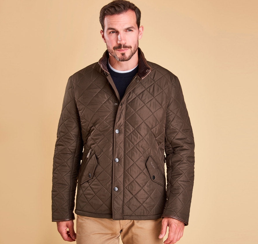 barbour brown quilted jacket online -