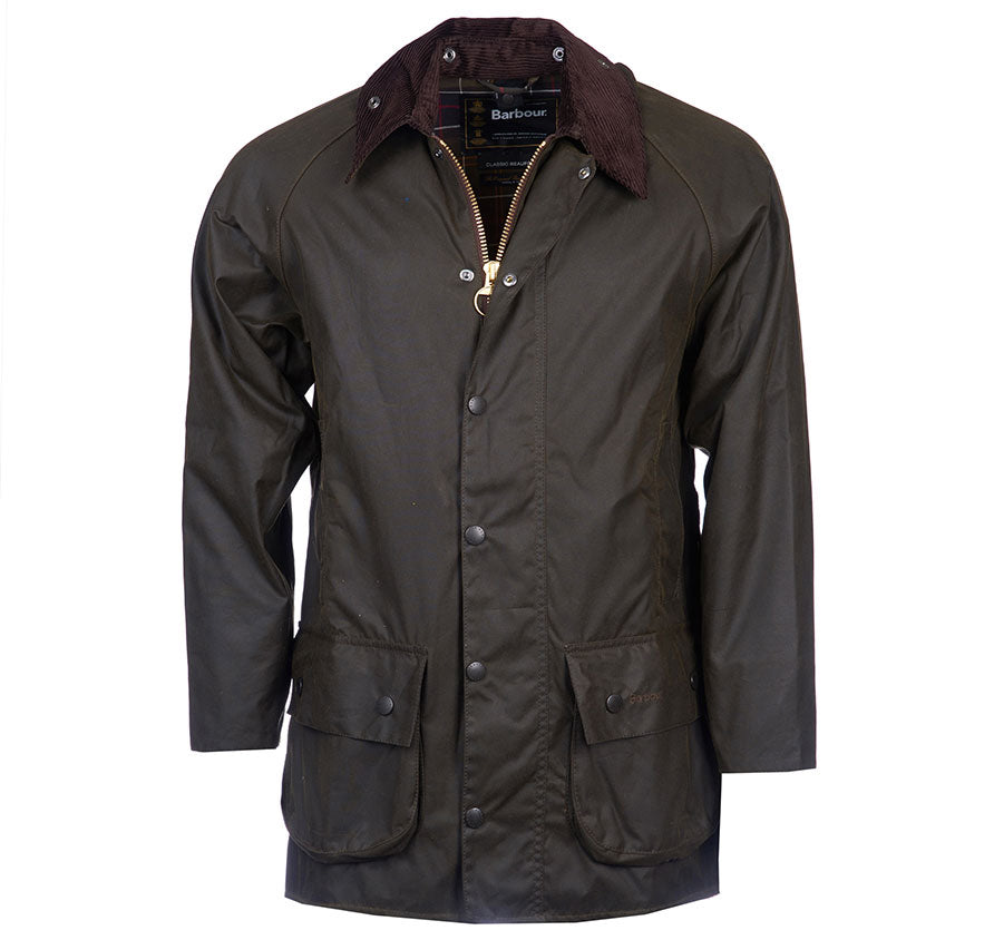 Barbour Classic Beaufort Wax Jacket - Olive – The Lucky Knot Men’s